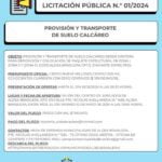 La Municipalidad de Aldea Brasilera te invita a participar de la Licitación Pública  para  la provisión y transporte de suelo calcáreo